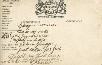 Nov. 11 1916, postcard, back